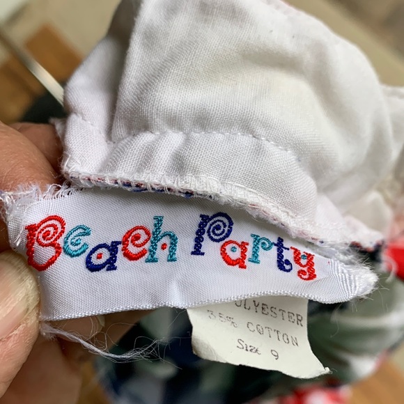 Red, White, and Blue Gingham Maxi Halter Dress by Beach Party - Picture 3 of 12